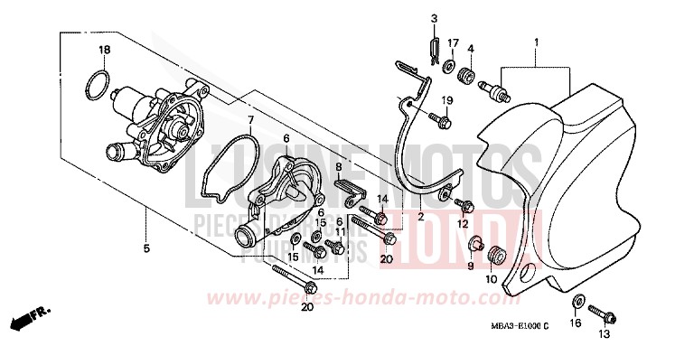 WASSERPUMPE von Shadow Aero PEARL IVORY CREAM (Y137G) von 1999